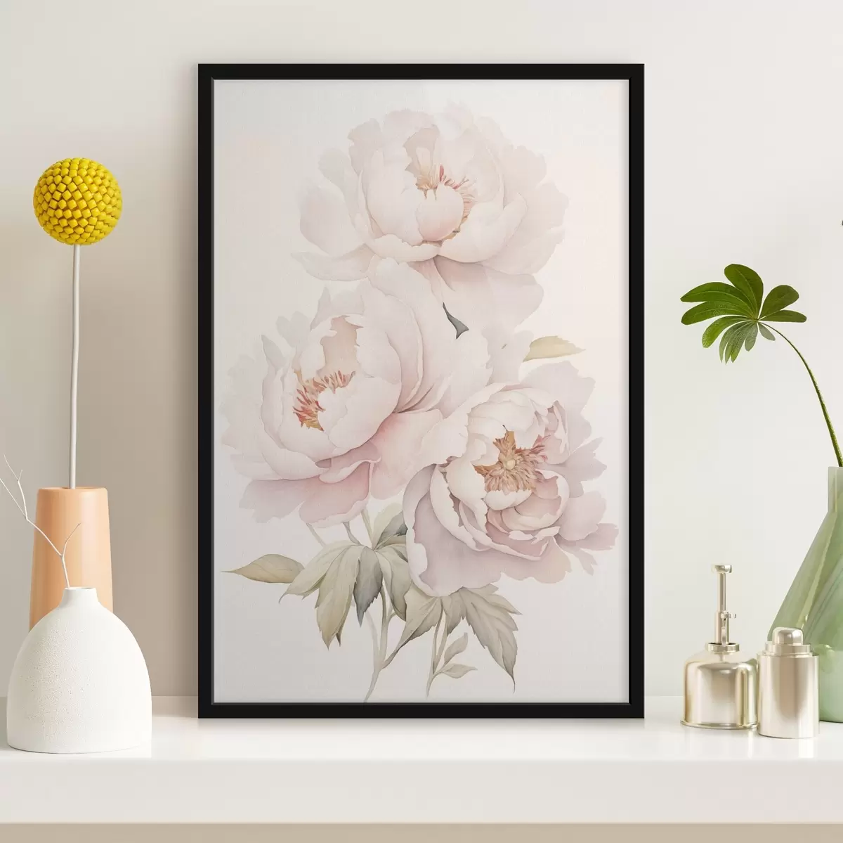 Plakat Delikatne piwonie f45293