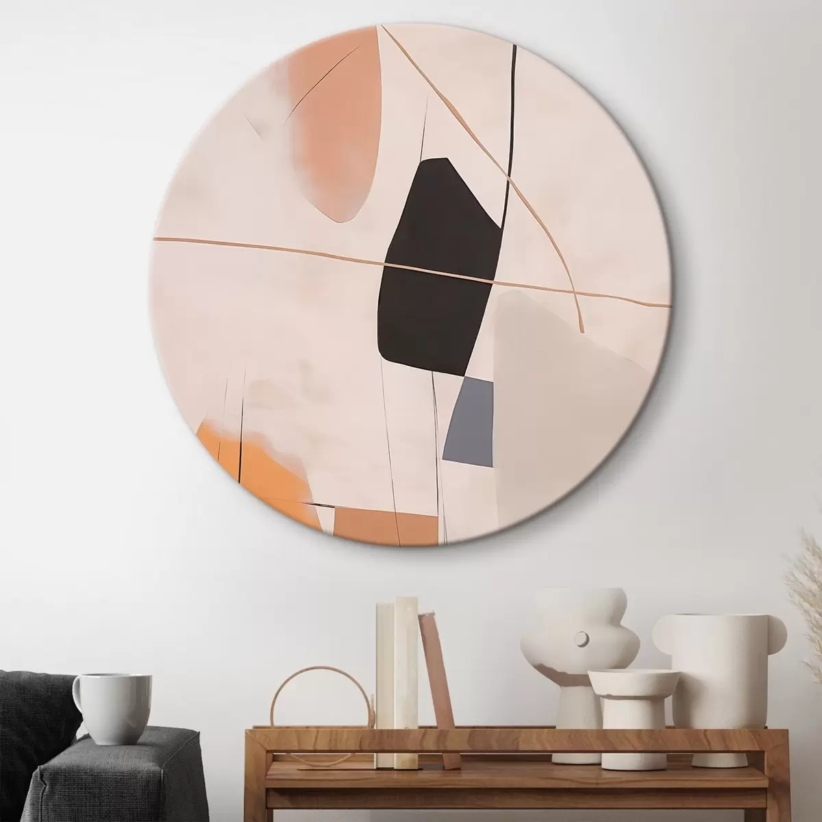 Okrągłe obrazy Abstrakcja geometryczna r45299