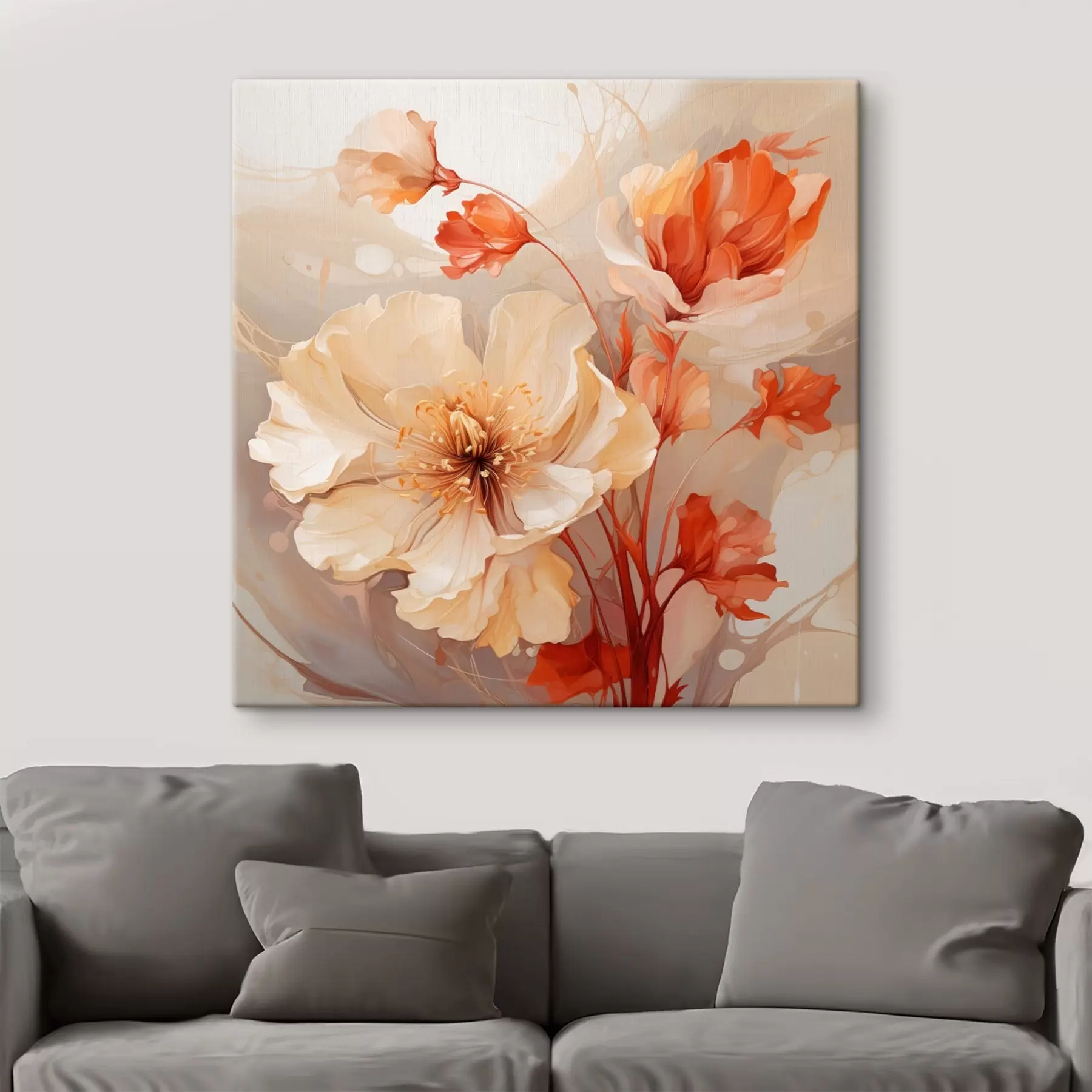 Fototapeta Magiczne kwiaty w pastelowych odcieniach w marzycielskim stylu s45042