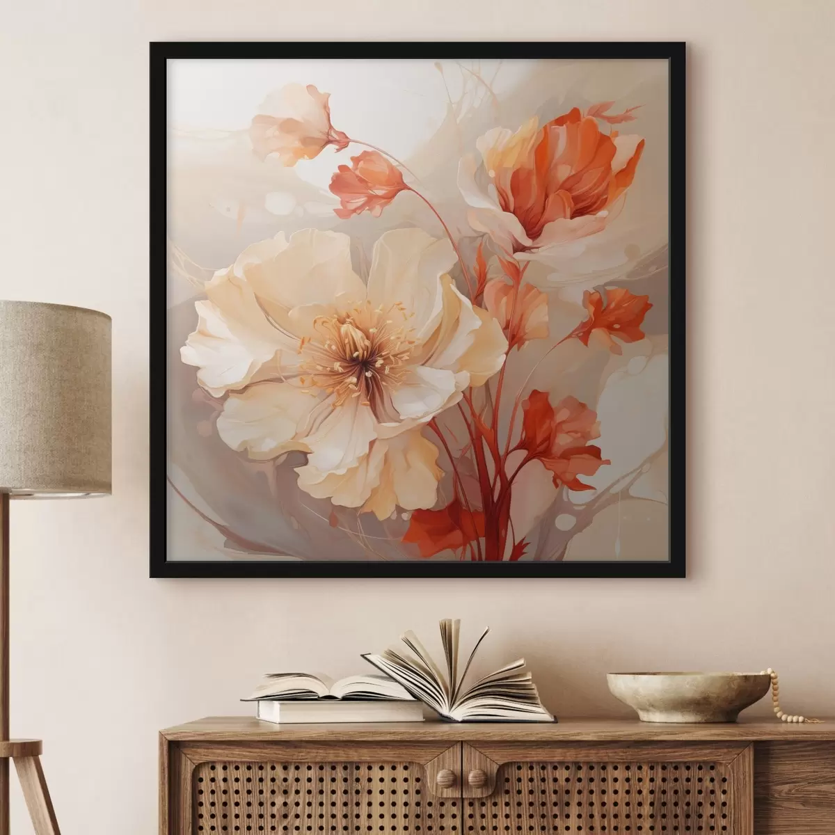 Plakat Magiczne kwiaty w pastelowych odcieniach w marzycielskim stylu f45042