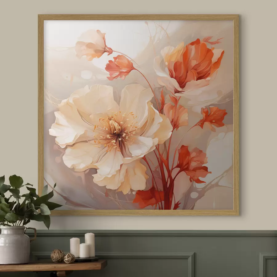 Fototapeta Magiczne kwiaty w pastelowych odcieniach w marzycielskim stylu f45042