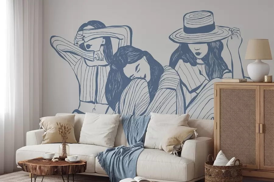 Fototapeta Dziewczęce odcienie niebieskiego w04384v1