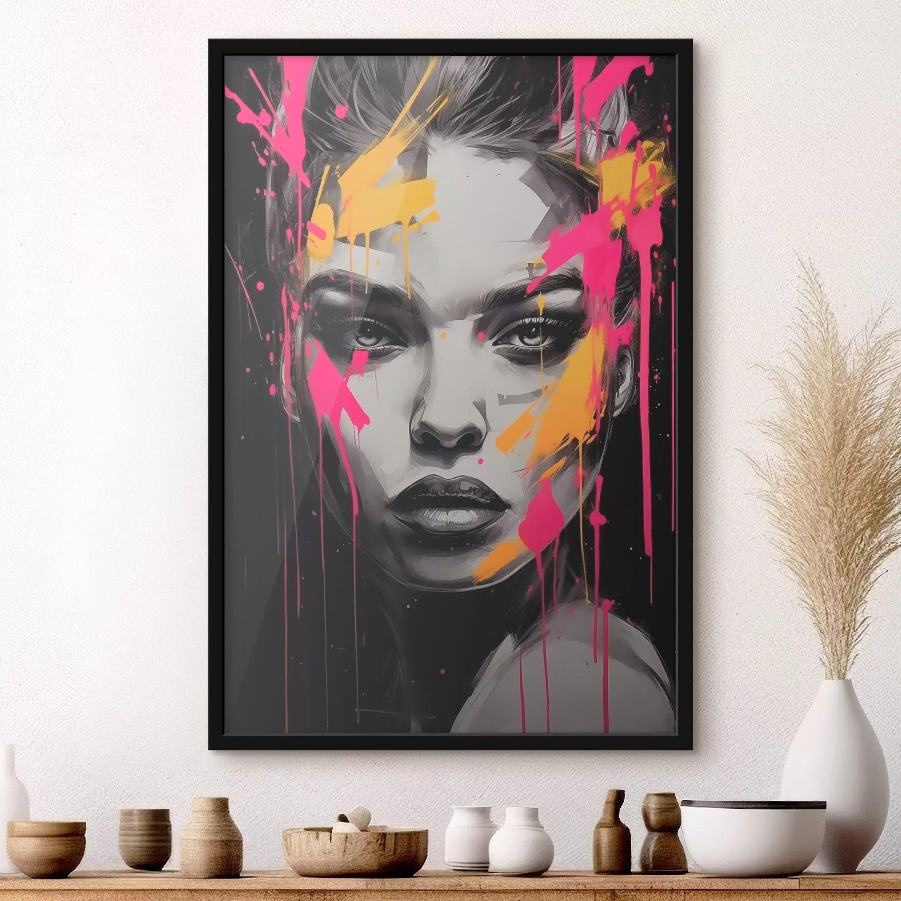 Fototapeta Czarno-biały portret kobiety f45319