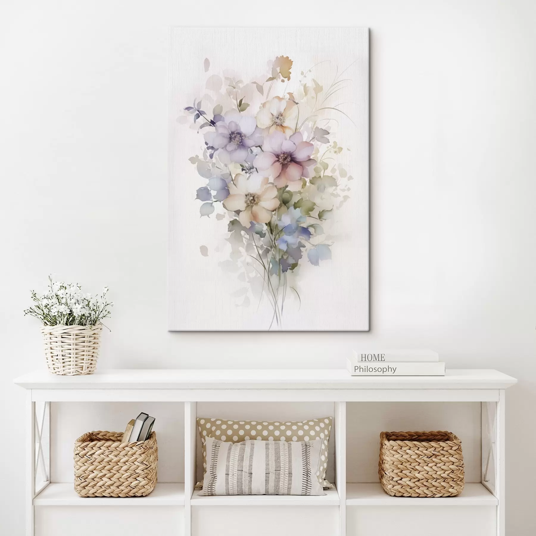 Obraz Kwiaty imitujące akwarelę s45354