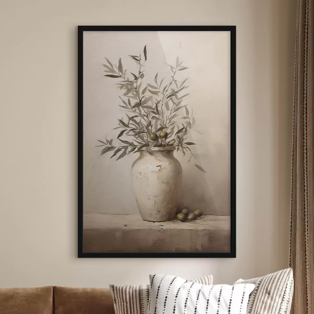 Plakat Motywy liści w wazonie f45382