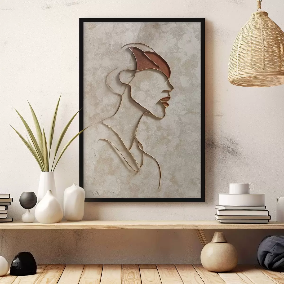 Plakat Abstrakcyjna kobieca twarz f45395