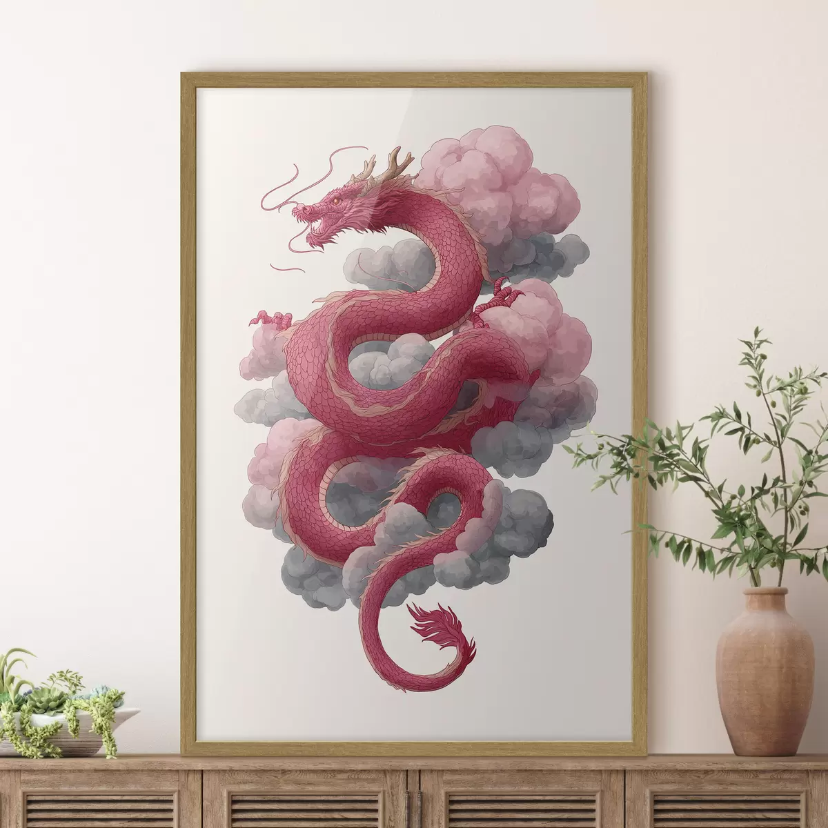 Plakat Smok w chińskim stylu f45412