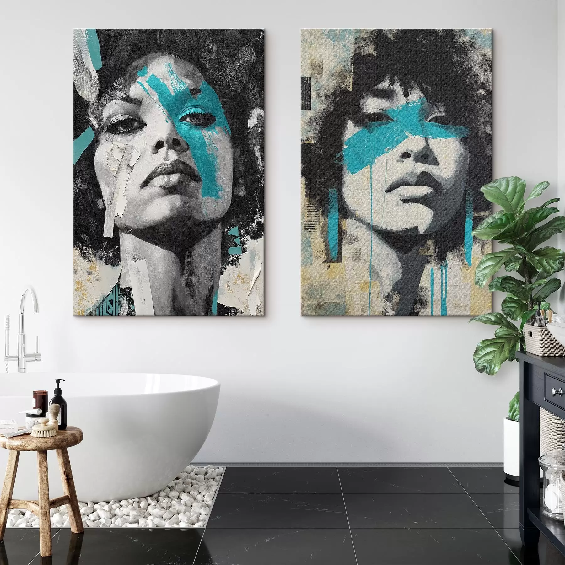 Obraz Abstrakcyjna kobieca twarz m00602