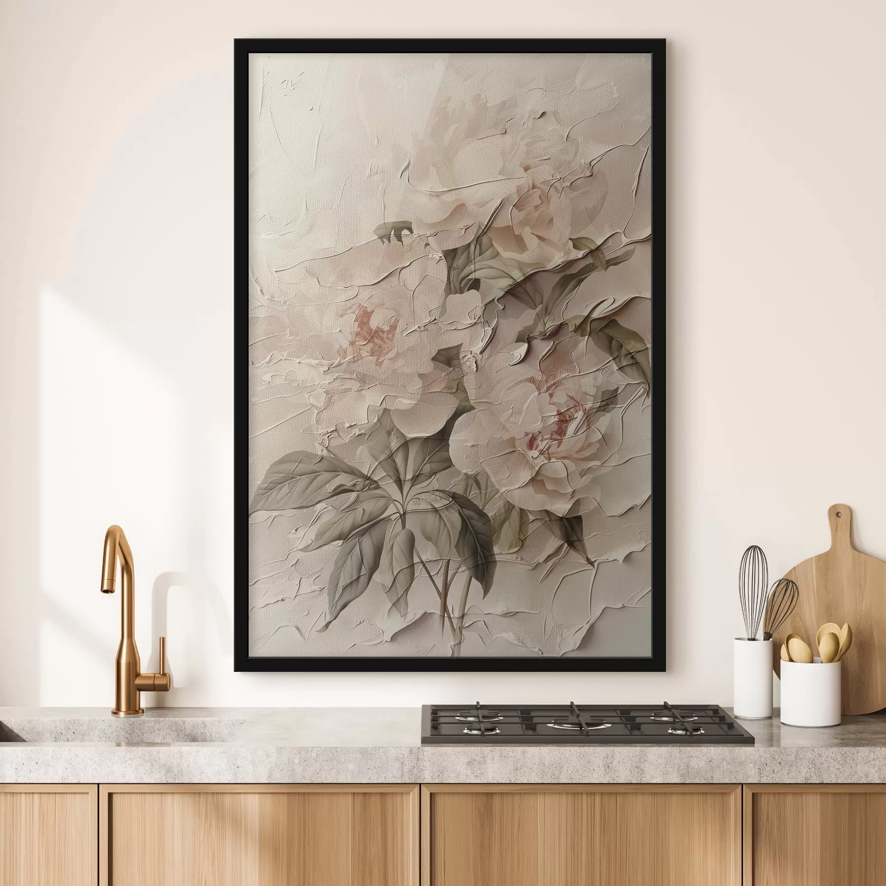 Fototapeta Bujny bukiet piwonii w stylu akwareli na jasnym tle f45336