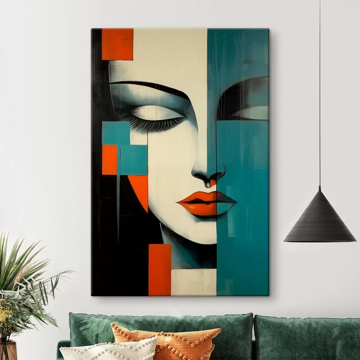 Obraz Abstrakcyjny portret kobiety s45438