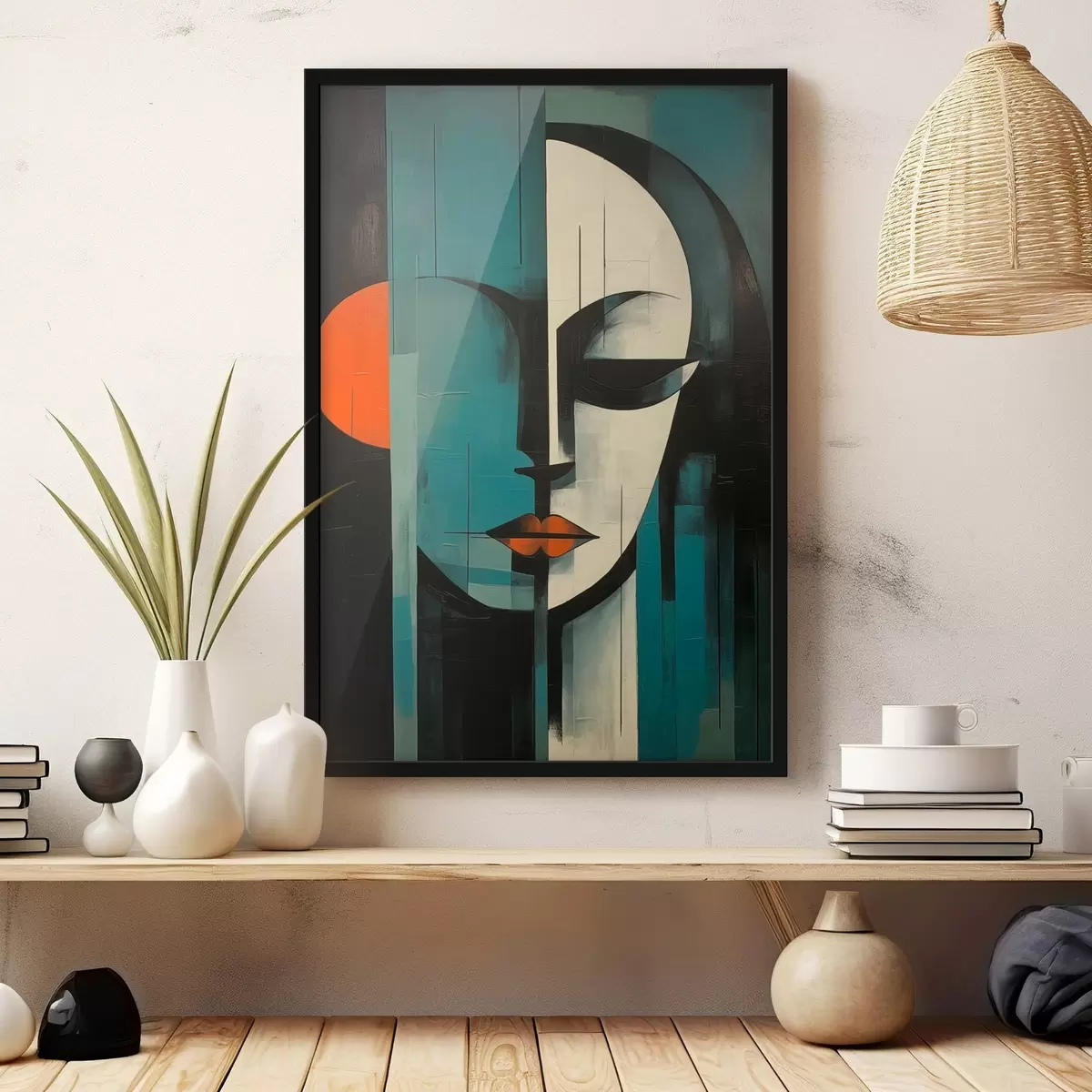 Plakat Abstrakcyjny portret kobiety f45437