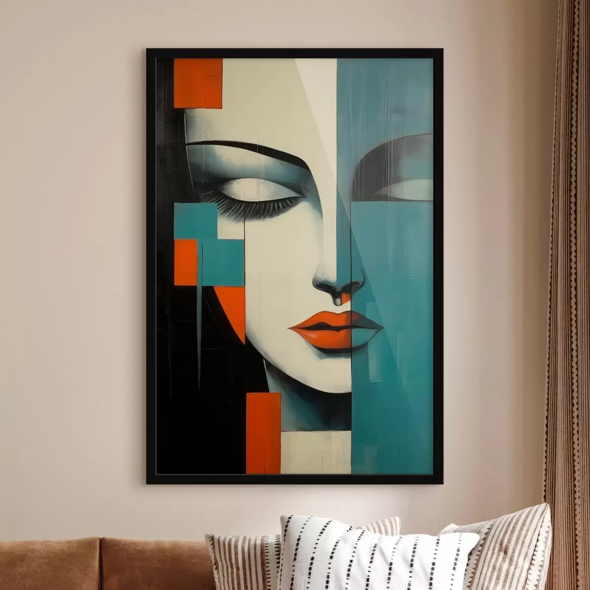 Plakat Abstrakcyjny portret kobiety f45438