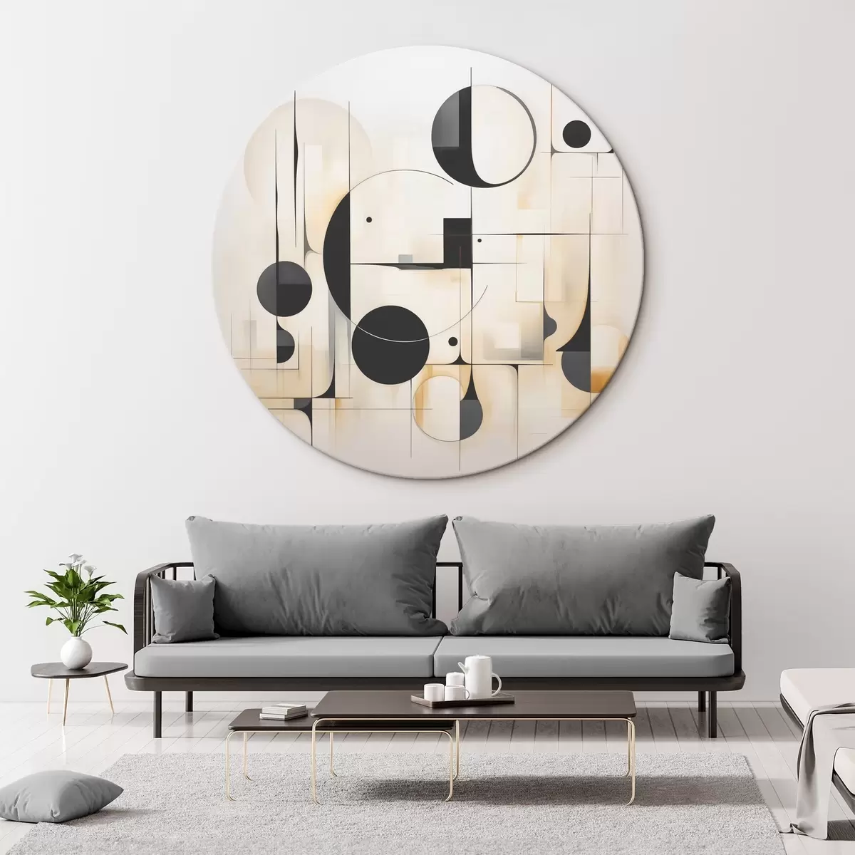 Okrągłe obrazy Abstrakcja geometryczna r45376