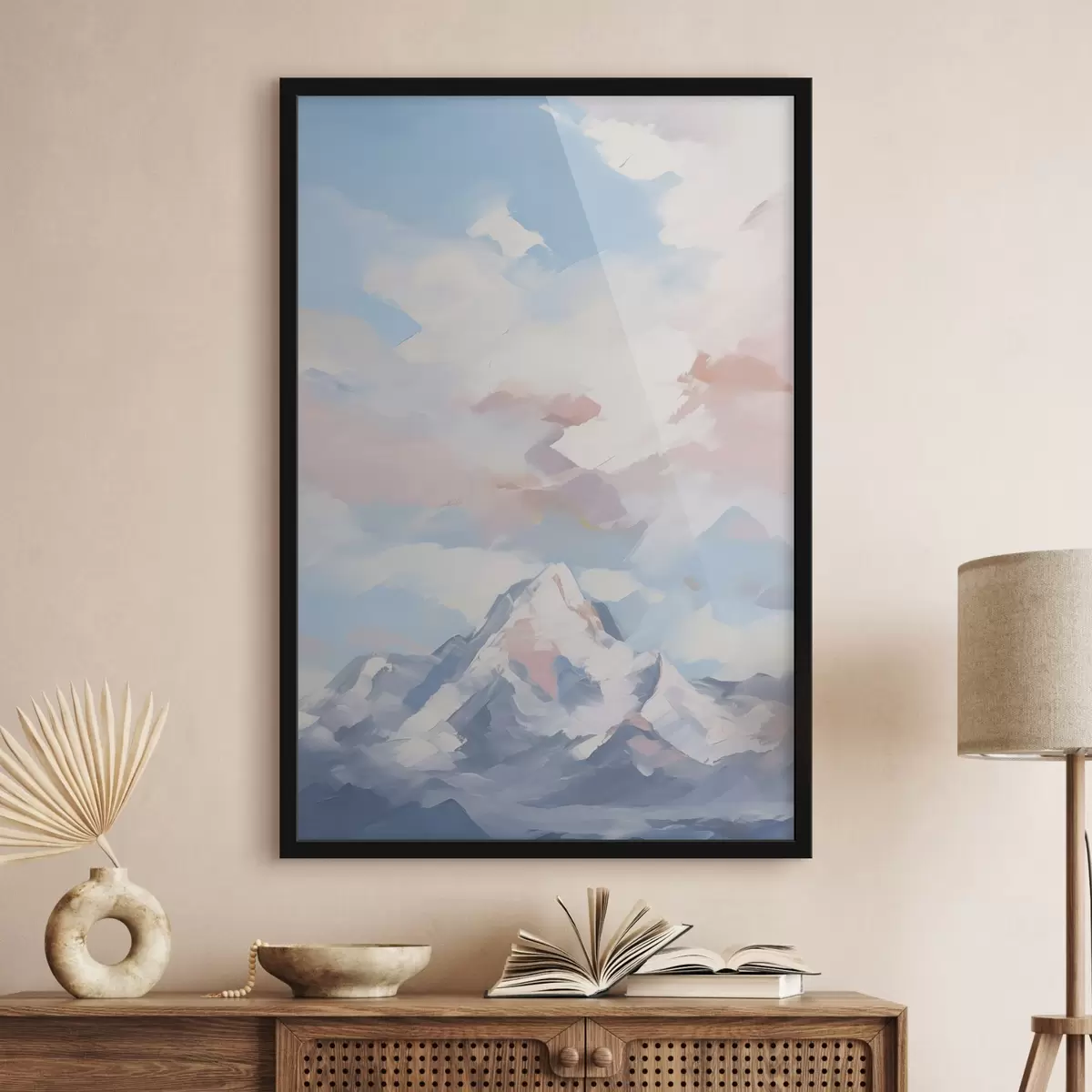 Plakat Góra na tle nieba z chmurami f45458