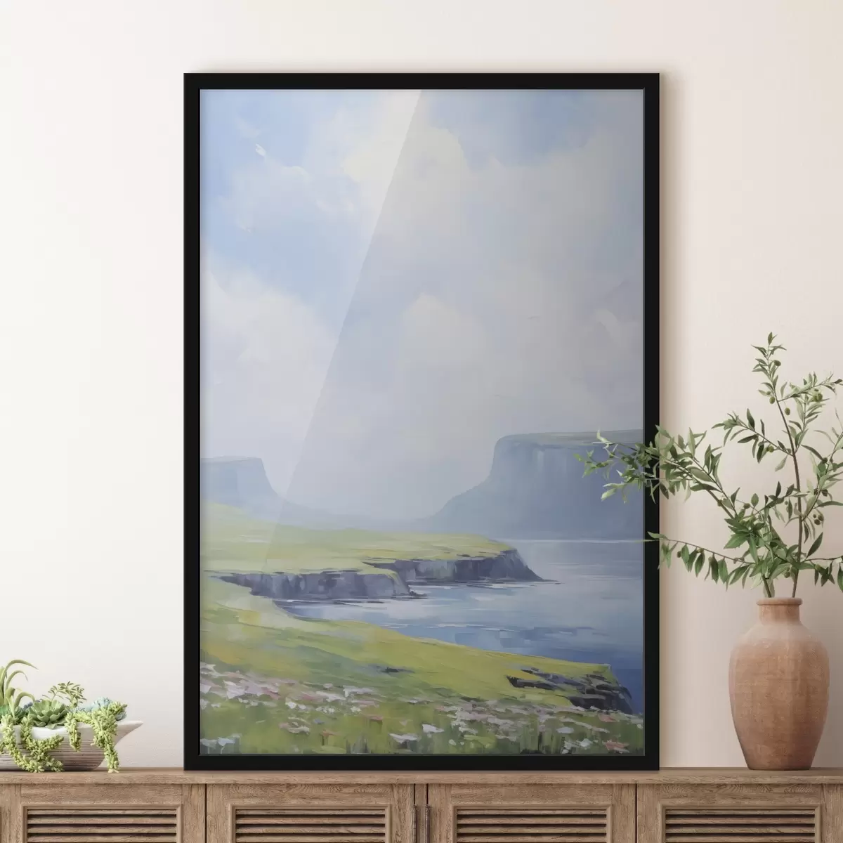 Plakat Wybrzeże z fiordami w tle f45460