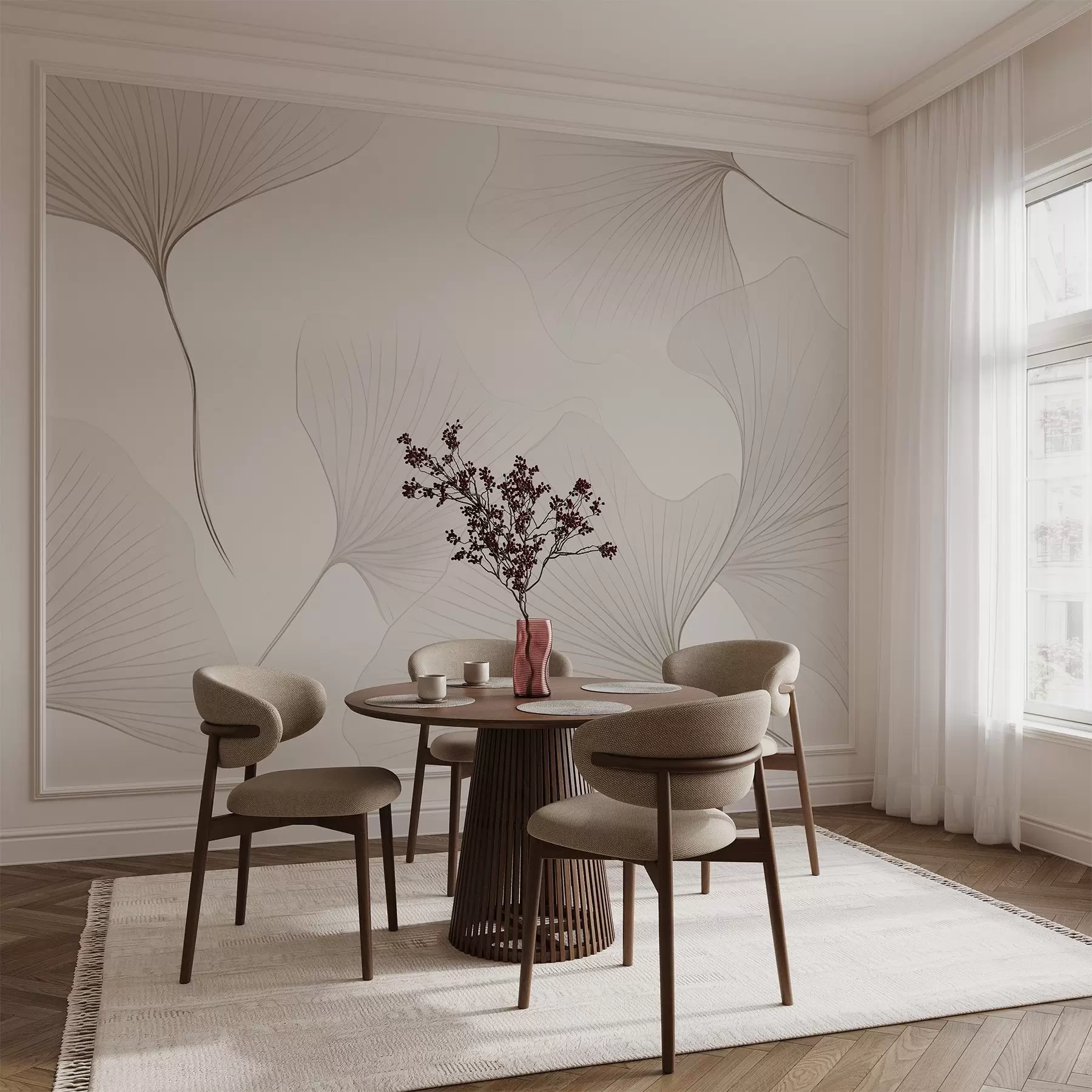 Fototapeta Przezroczyste liście miłorzębu w04433v1