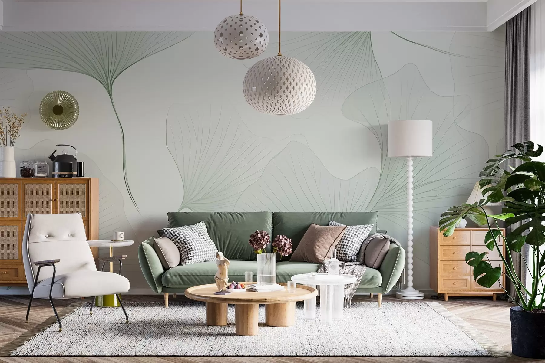 Fototapeta Przezroczyste liście miłorzębu w04433v2