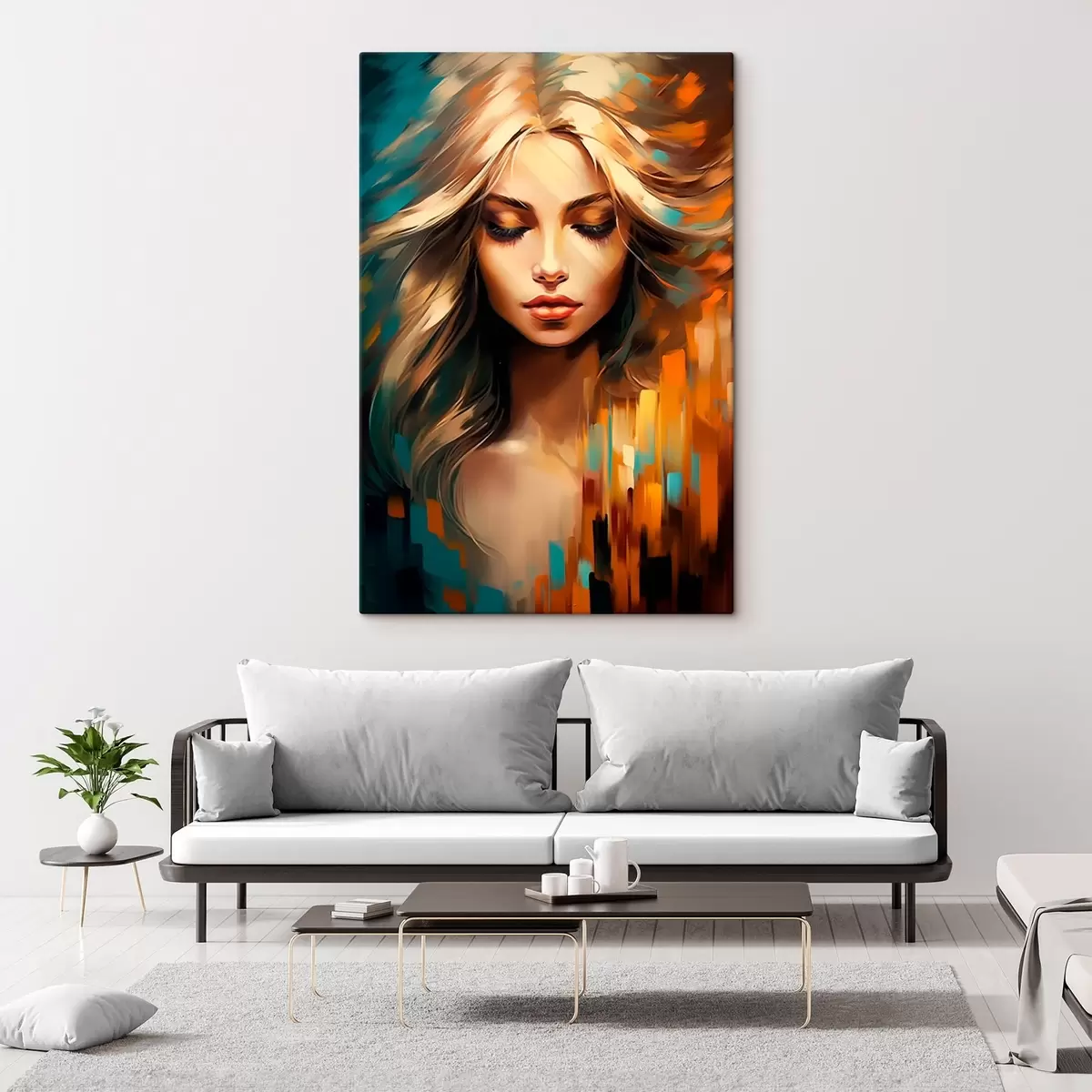Obraz Abstrakcyjny portret kobiety s45469