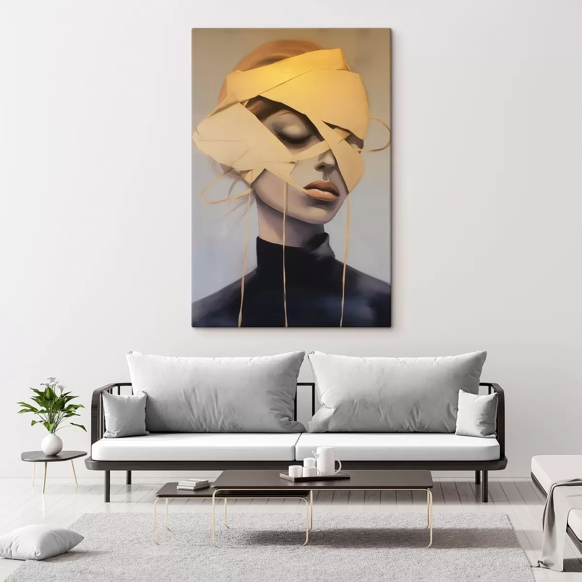 Obraz Portret kobiety z bandażem s45472