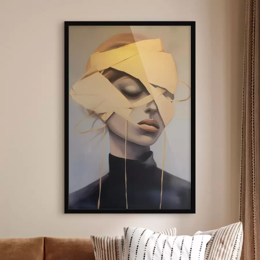 Fototapeta Portret kobiety z bandażem f45472
