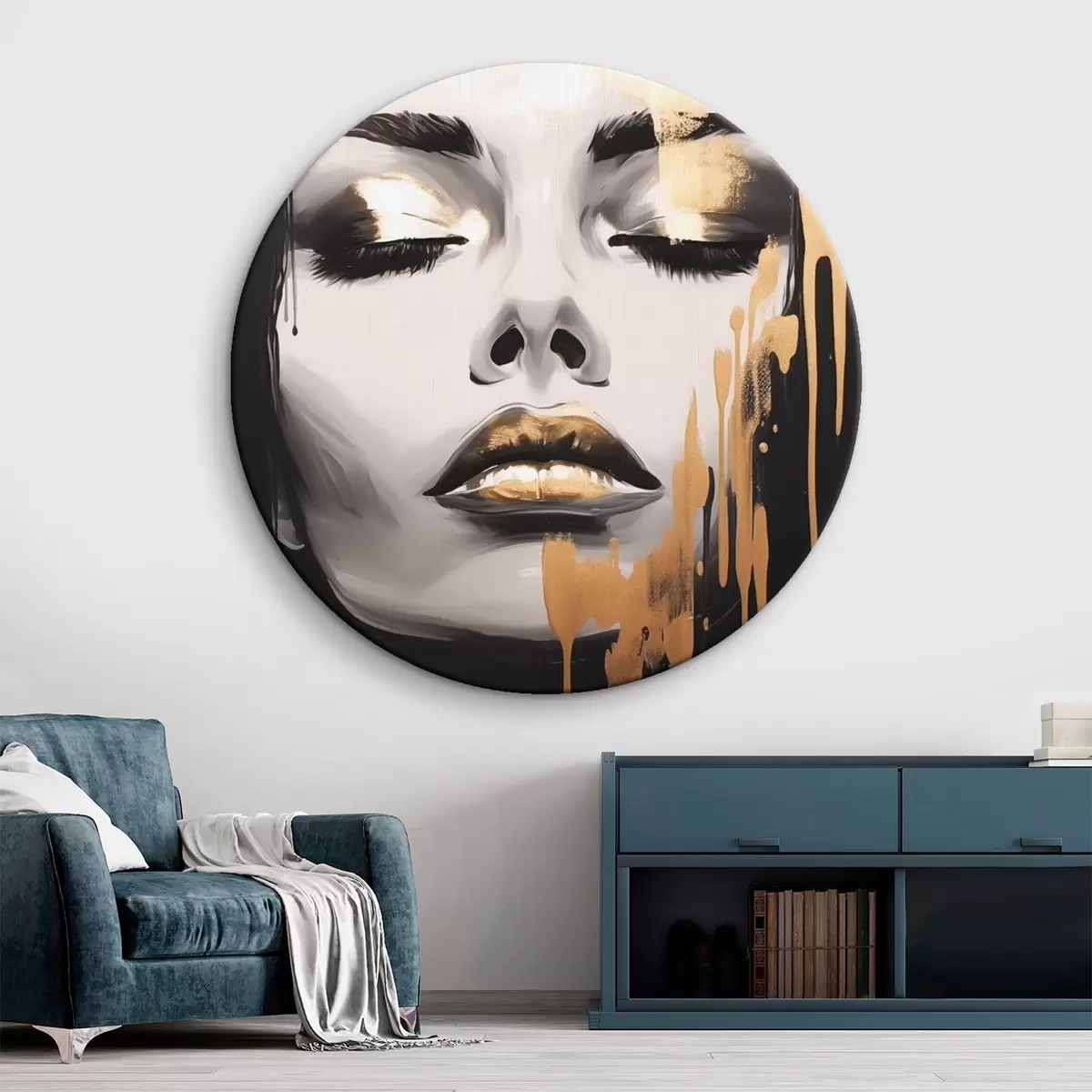 Okrągłe obrazy Portret kobiety r45467