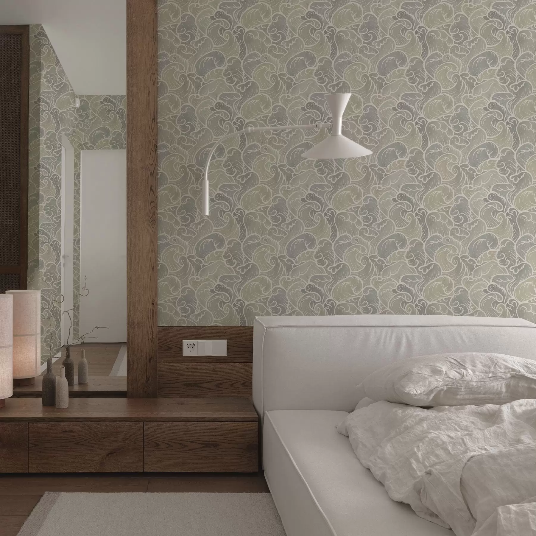 Fototapeta Abstrakcyjne fale w pastelowych odcieniach a00285