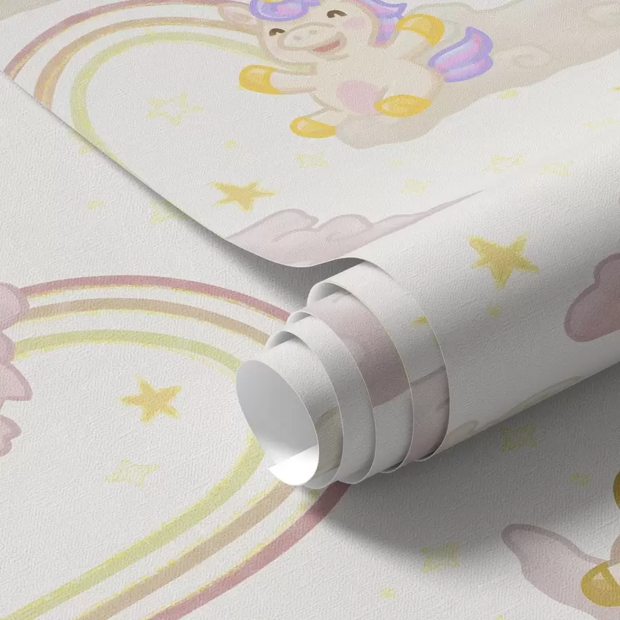 Fototapeta Uroczy jednorożec z tęczami i gwiazdami a00339