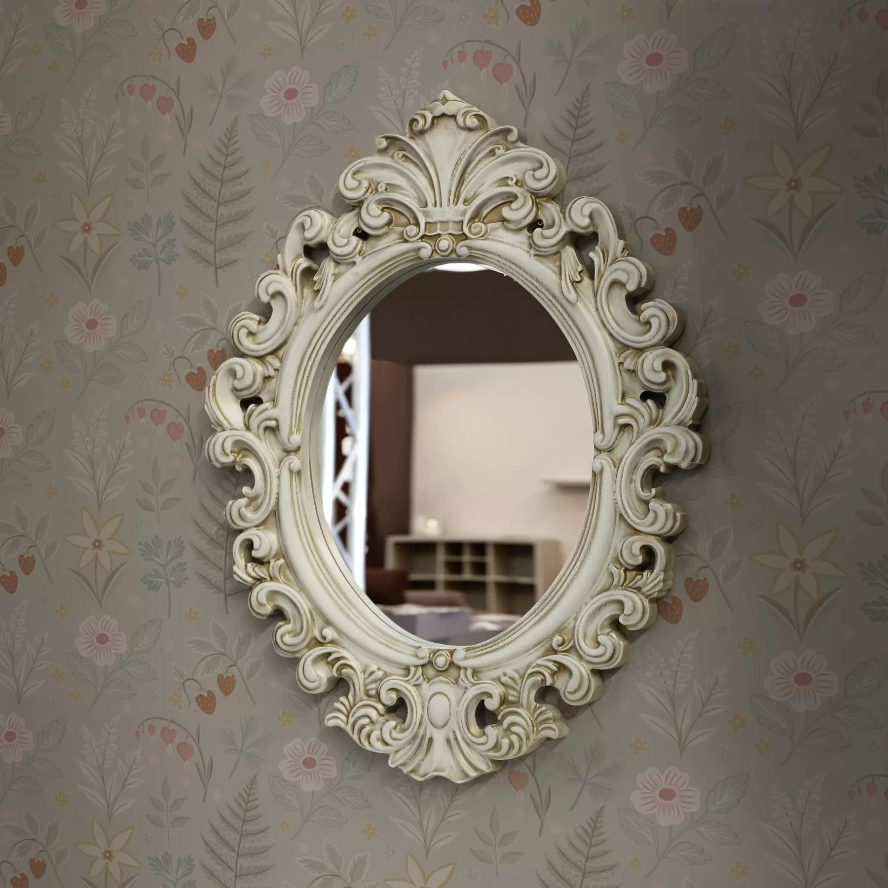 Fototapeta Pastelowe kwiaty i jagody na jasnoszarym tle a00406