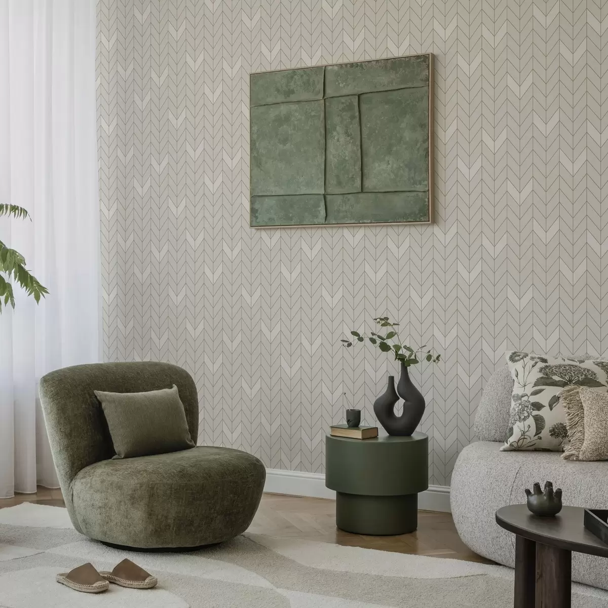 Tapeta Geometryczny wzór z cienkimi liniami a00487