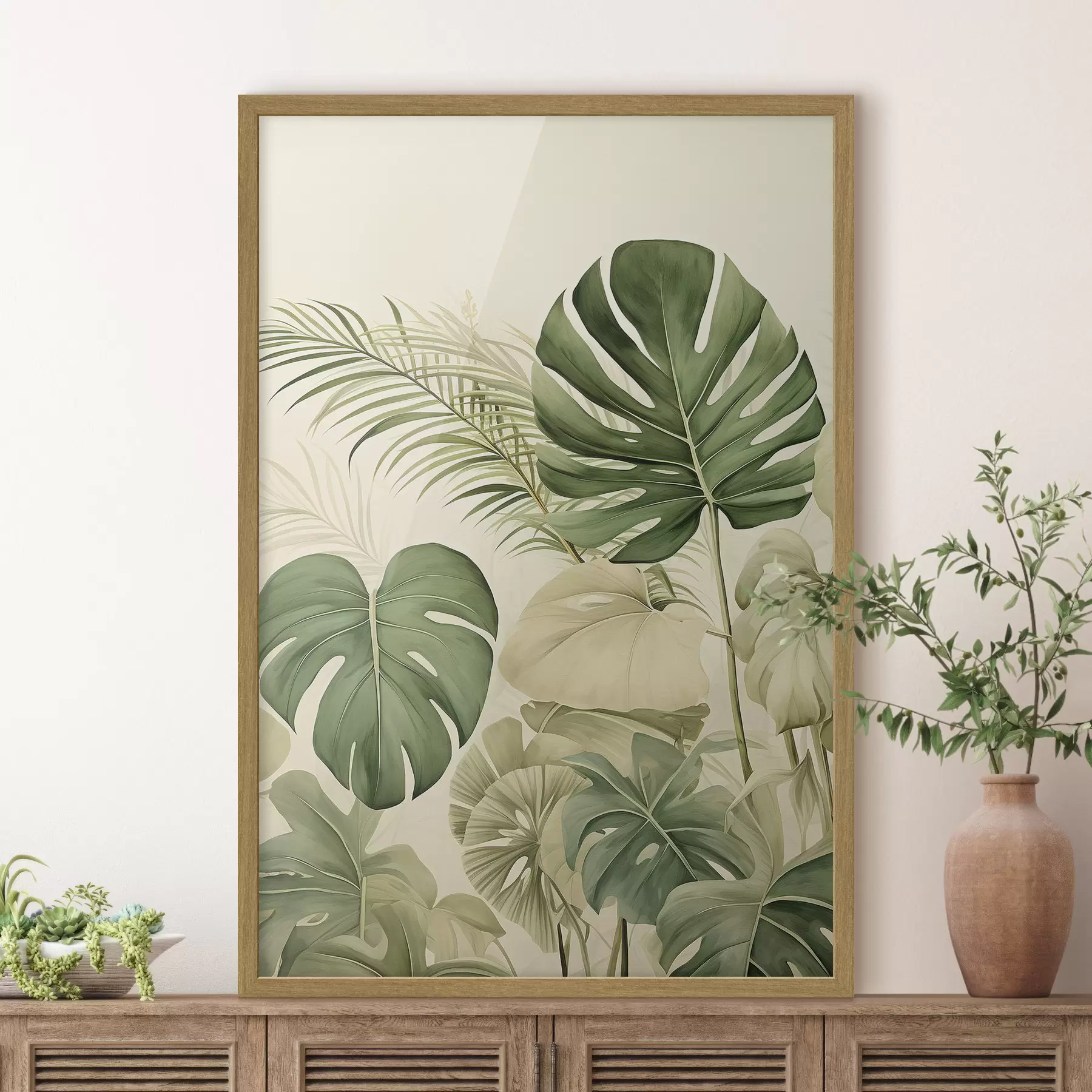 Fototapeta Liście Monstera i tropikalne f45614
