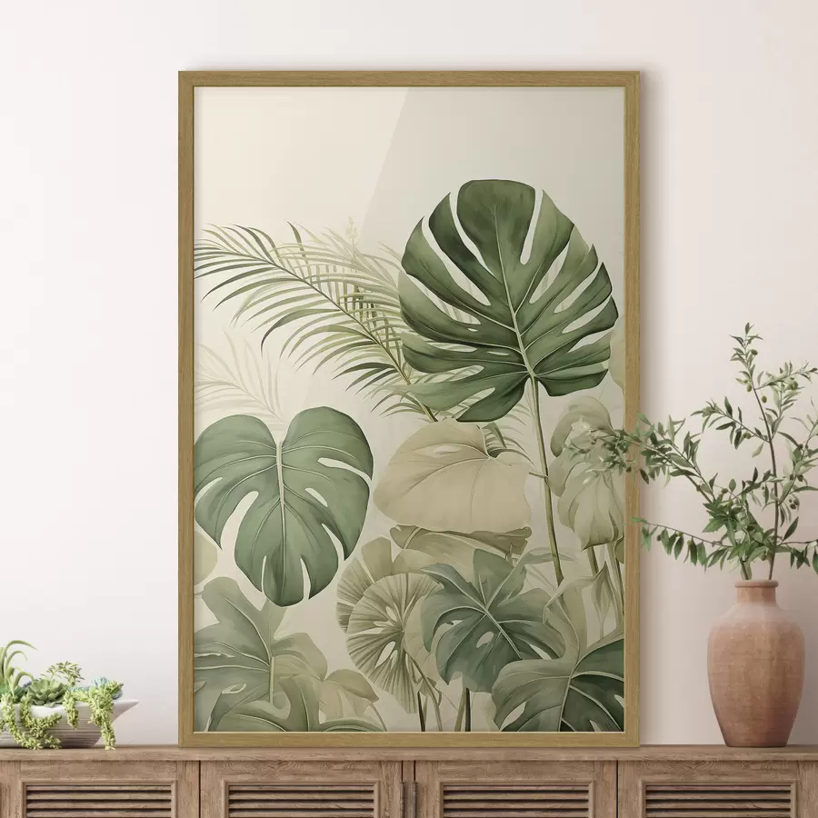 Fototapeta Liście Monstera i tropikalne f45614