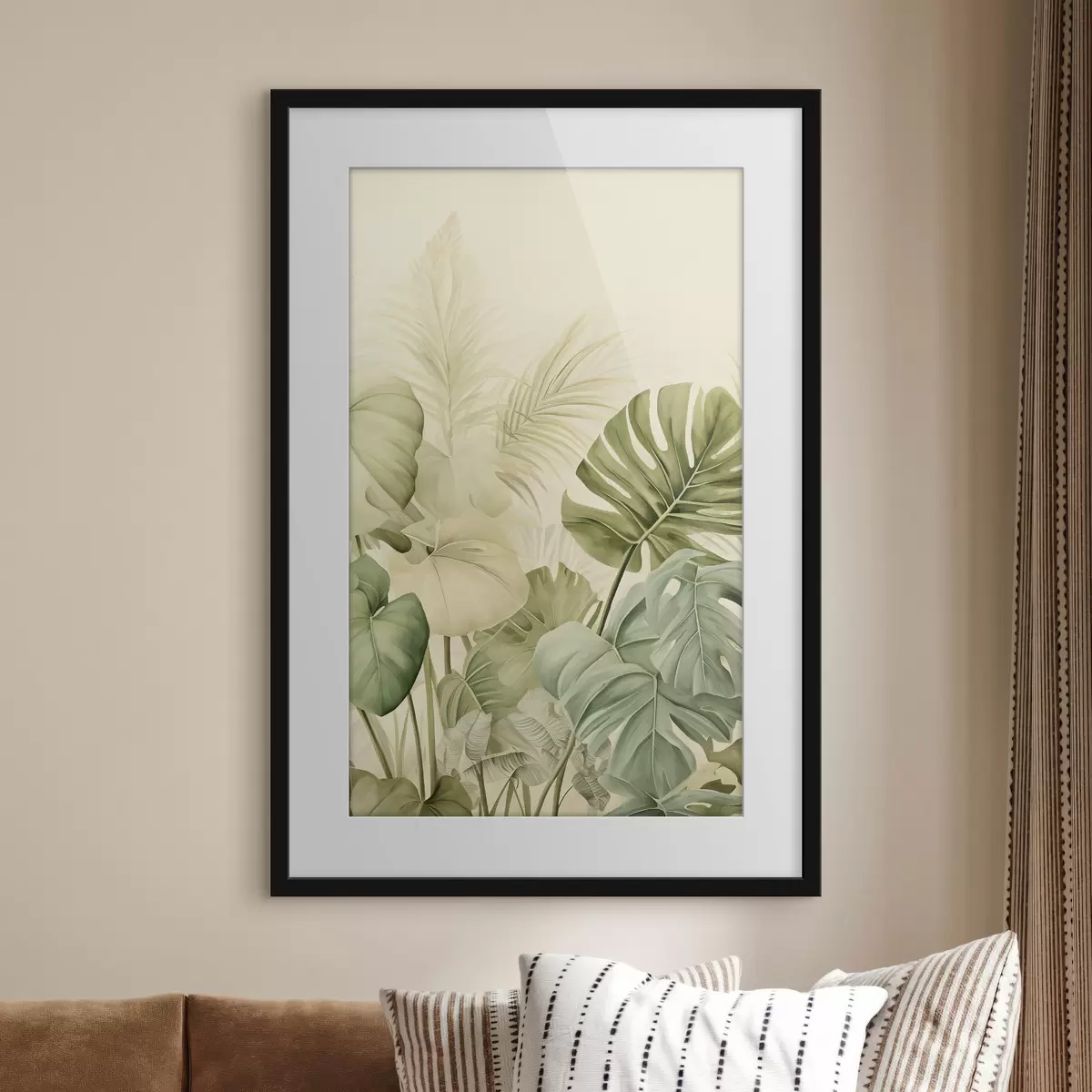 Plakat Liście tropikalne i liście Monstera f45615