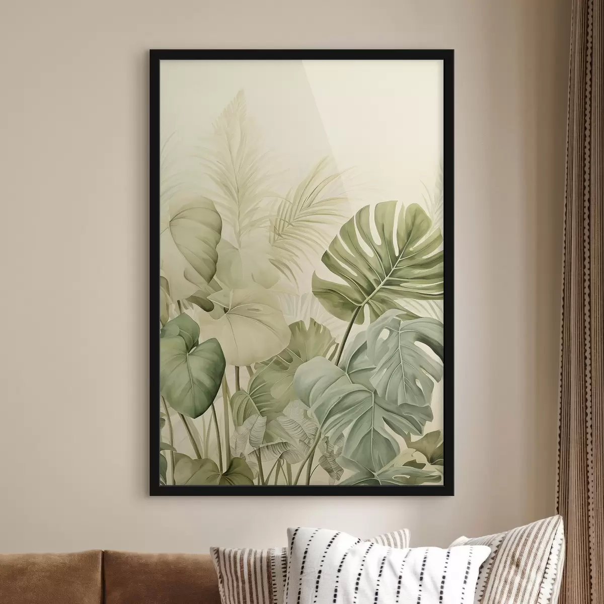 Plakat Liście tropikalne i liście Monstera f45615