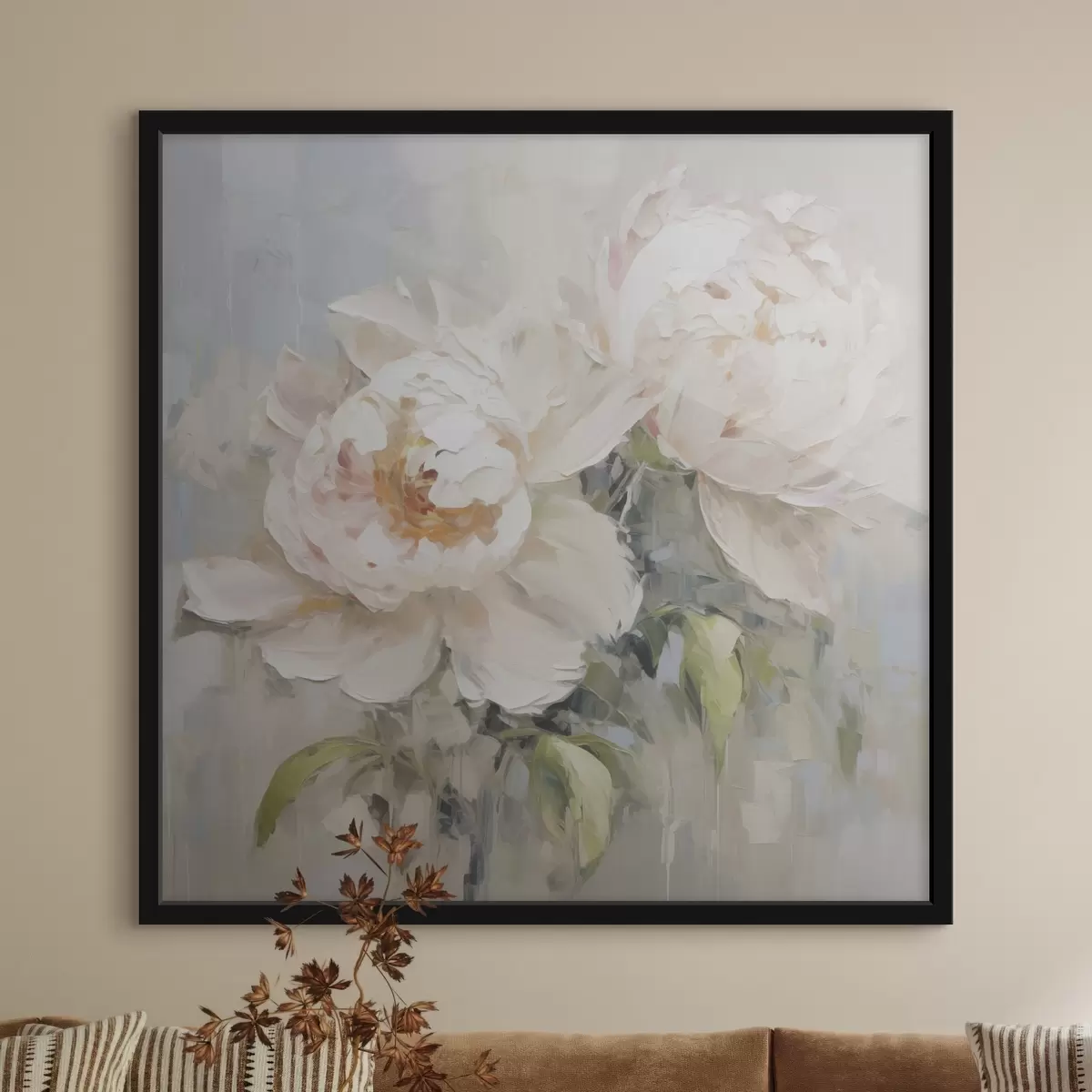 Plakat Piwonie abstrakcja f45608