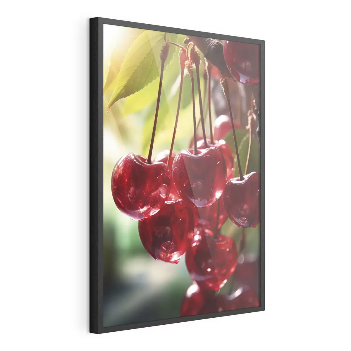 Plakat Jasnoczerwone wiśnie w słońcu f45498
