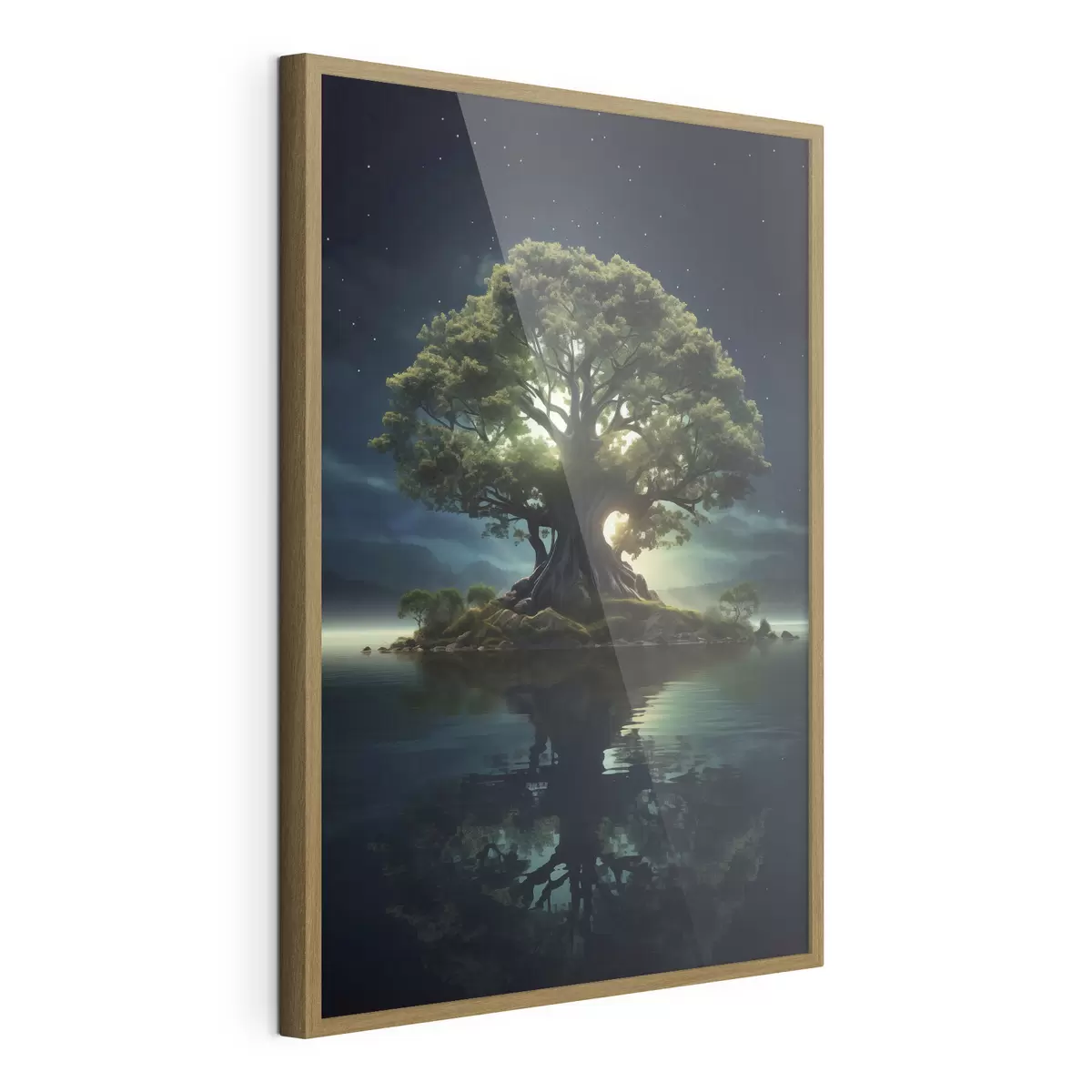 Plakat Ogromne drzewo nocą f45510
