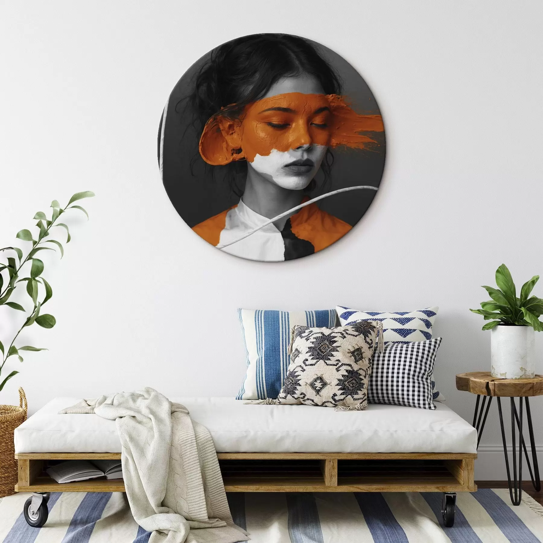 Obraz Fioletowy kwiat w stylu malarstwa wolumetrycznego r45495