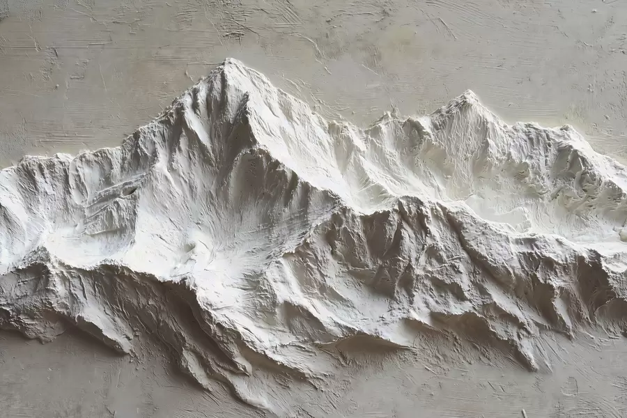 Fototapeta Wytłaczane góry w jasnych odcieniach z teksturą w04396