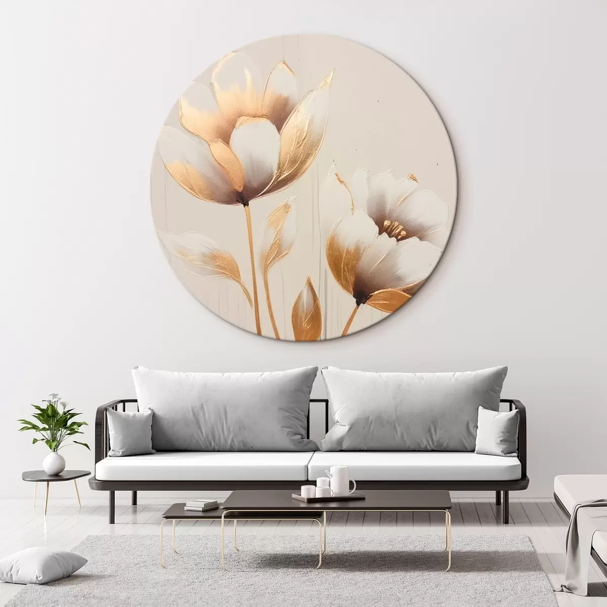 Okrągłe obrazy Lily r45630
