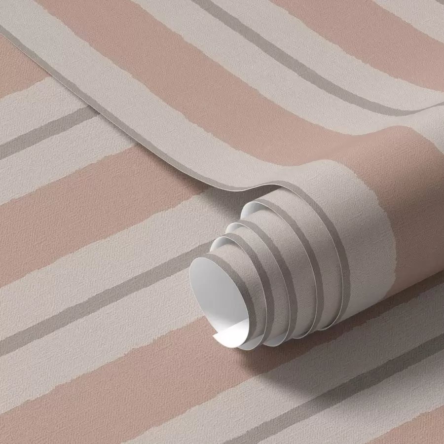 Fototapeta Terakotowo-beżowe szerokie paski z szarawym akcentem a00513