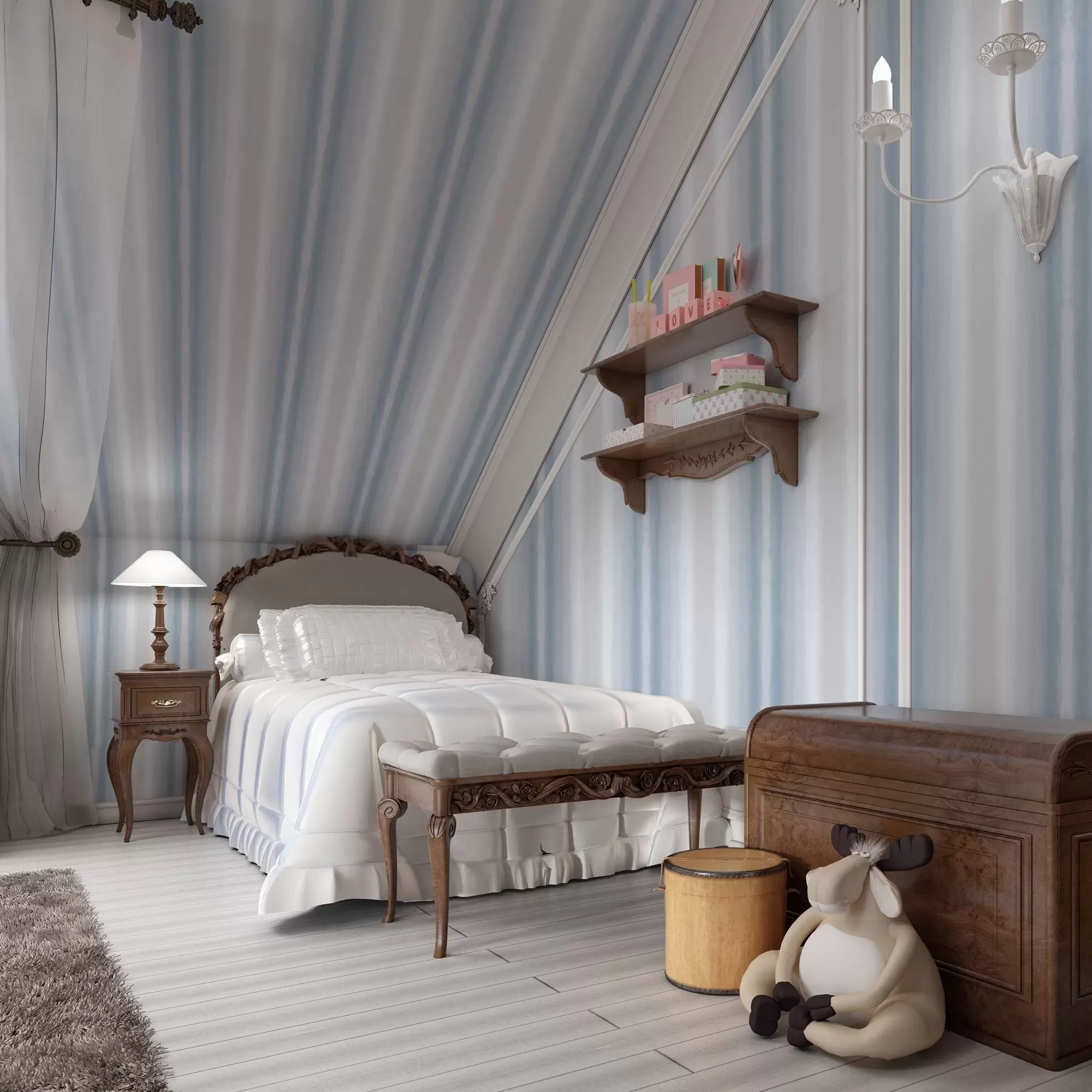 Fototapeta Szerokie paski w chłodnych niebiesko-szarych odcieniach a00551