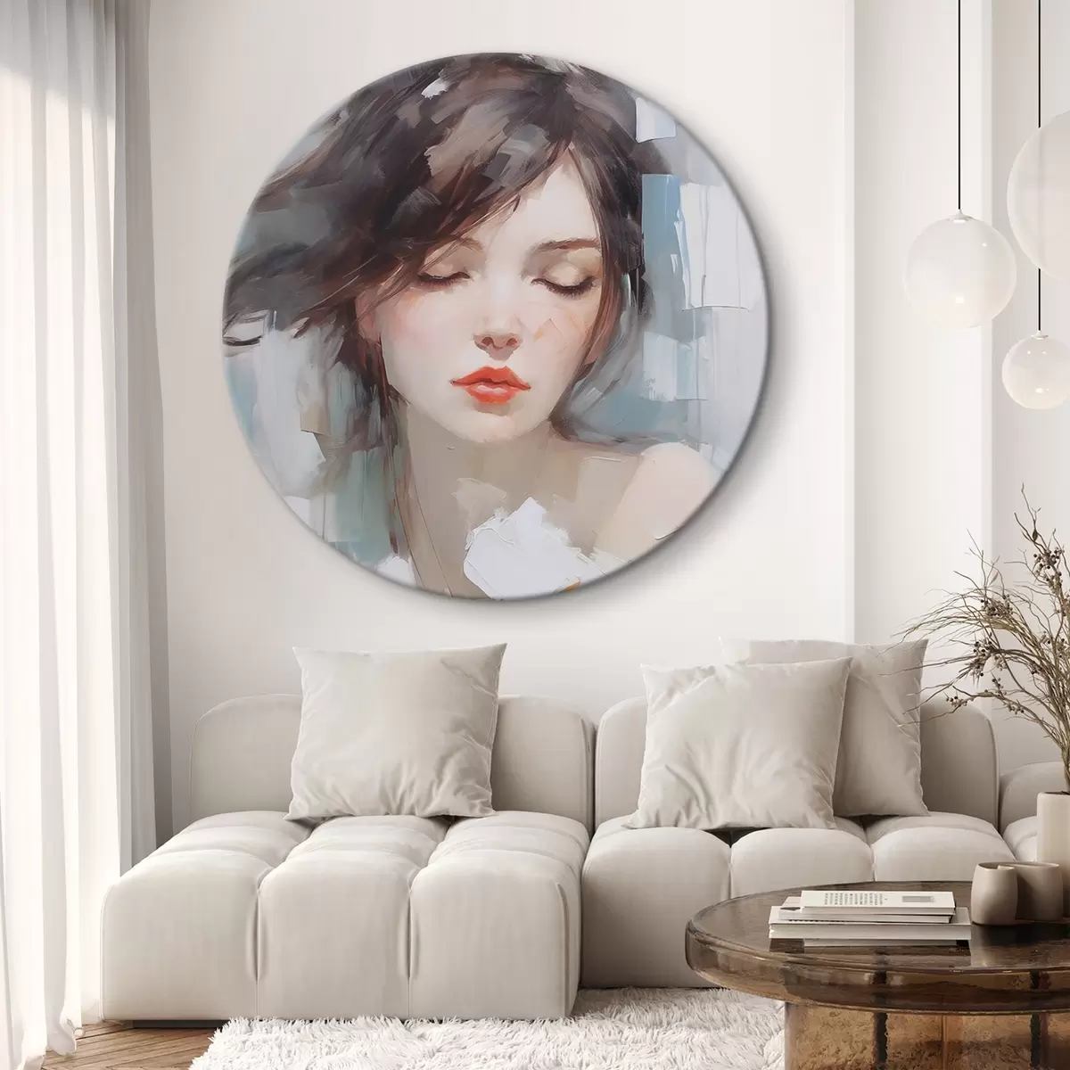 Okrągłe obrazy Portret kobiety r45672