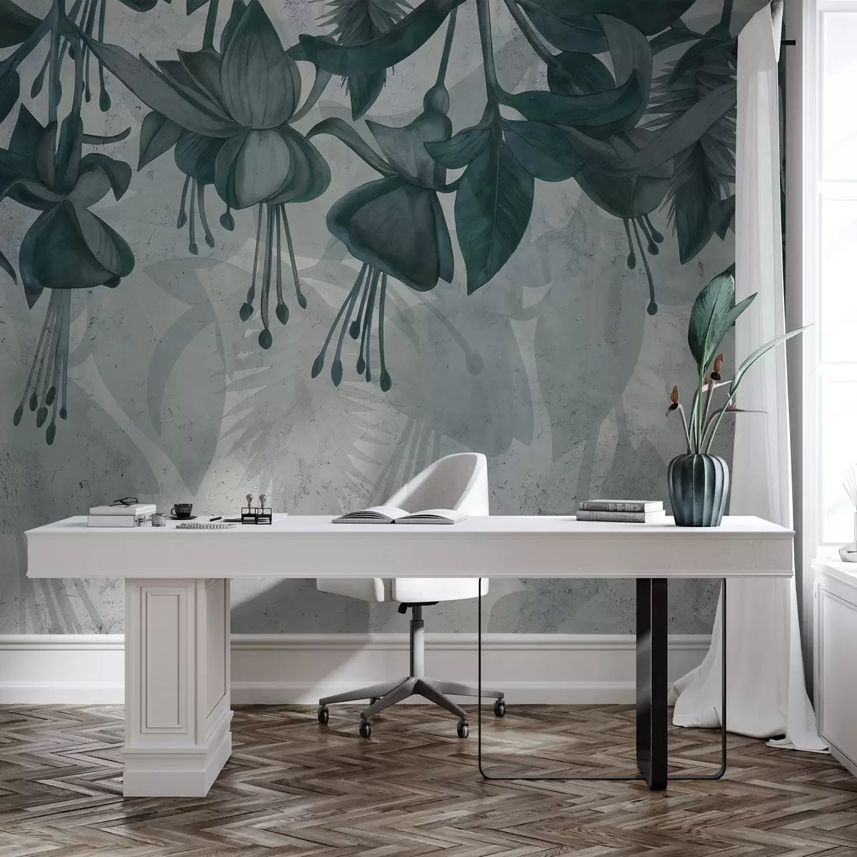 Fototapeta Wiszące kwiaty w stylu grunge w04472v1