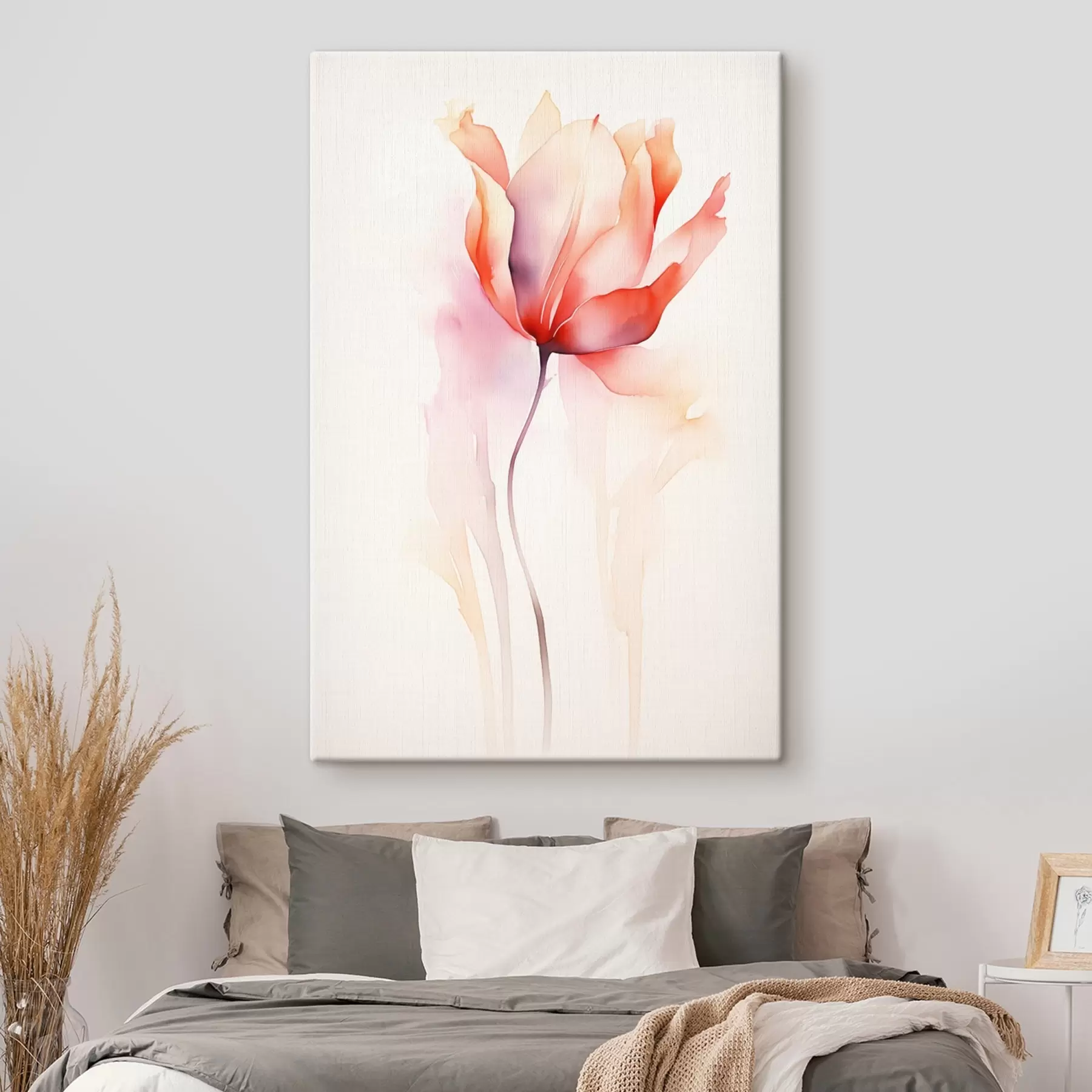 Obraz Kwiatowy minimalizm w stylu akwareli s45637