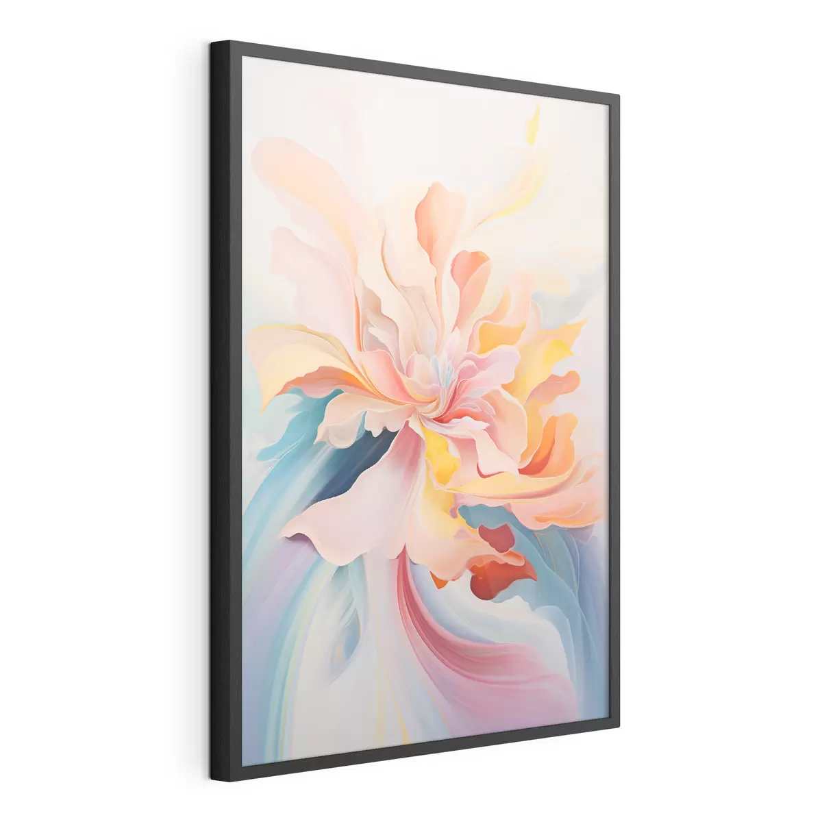 Plakat Abstrakcyjny kwiat w pastelowych odcieniach f45640
