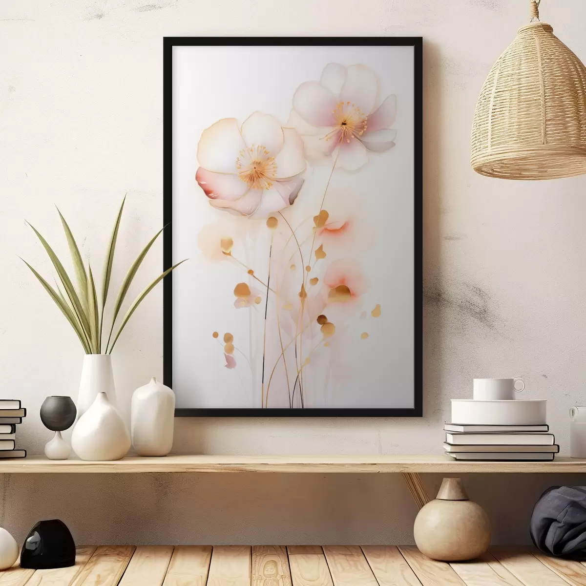 Plakat Pastelowe maki w abstrakcyjnym stylu f45643