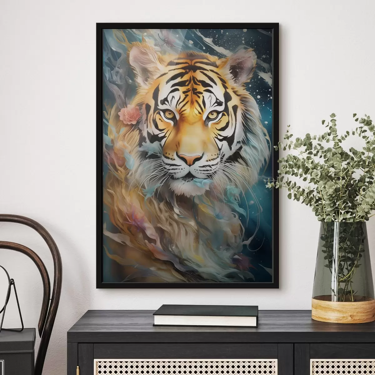 Plakat Portret tygrysa w stylu fantasy f45645