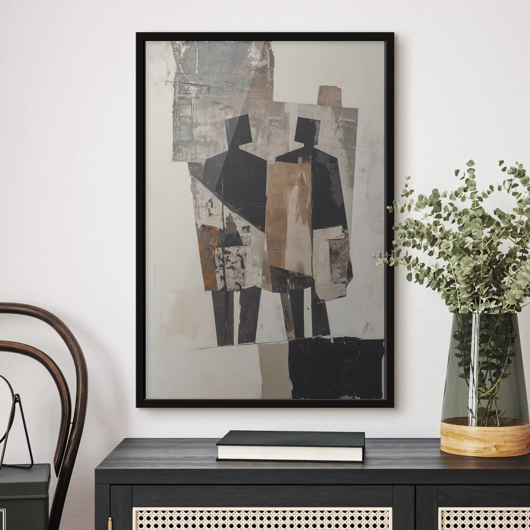 Fototapeta Nowoczesna abstrakcja z sylwetkami f45755