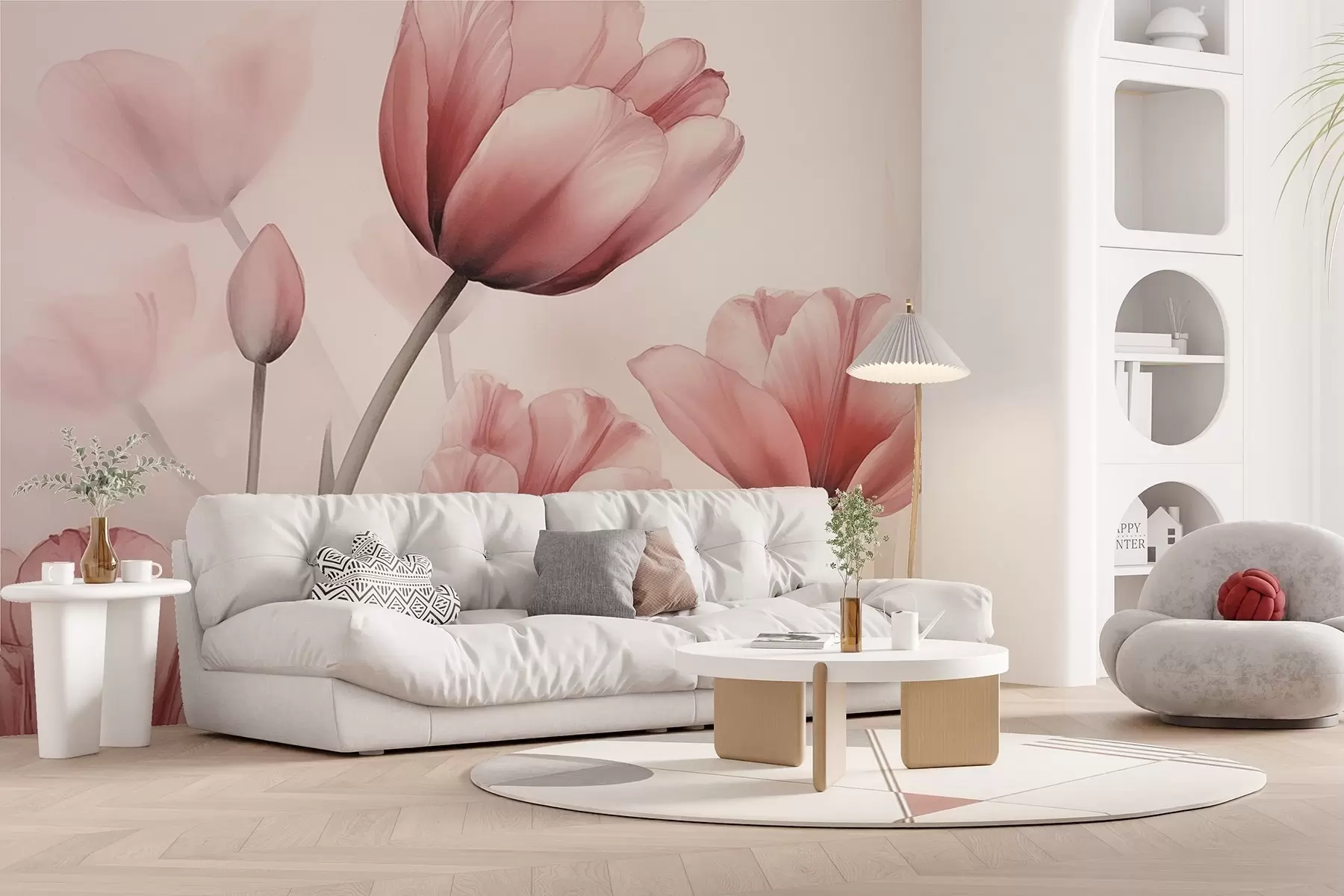 Fototapeta Tulipany z efektem przypalenia i fakturą w04519