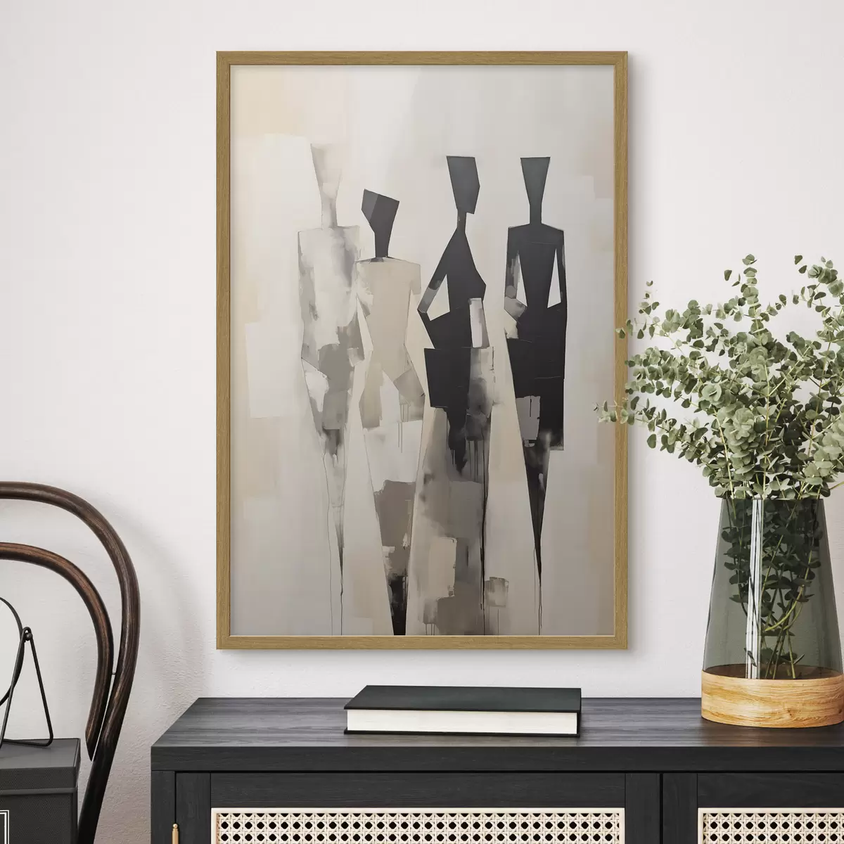 Plakat Abstrakcyjne sylwetki ludzi f45758